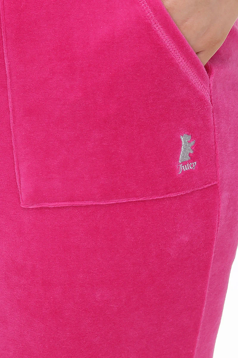 Plus-Size Hollywood Scottie Snap Pocket Velour Track Pants