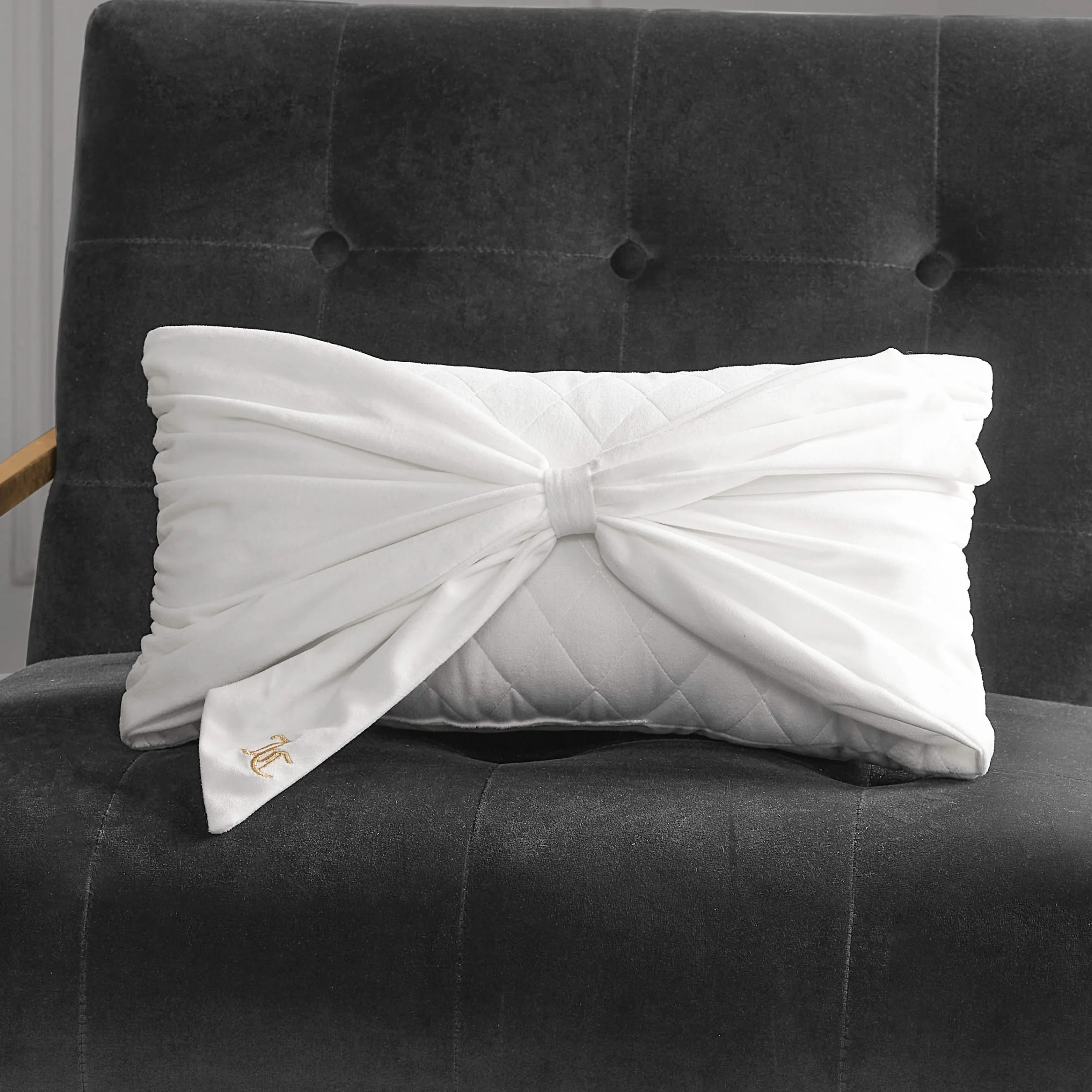 Velvet Bow Decorative Pillow