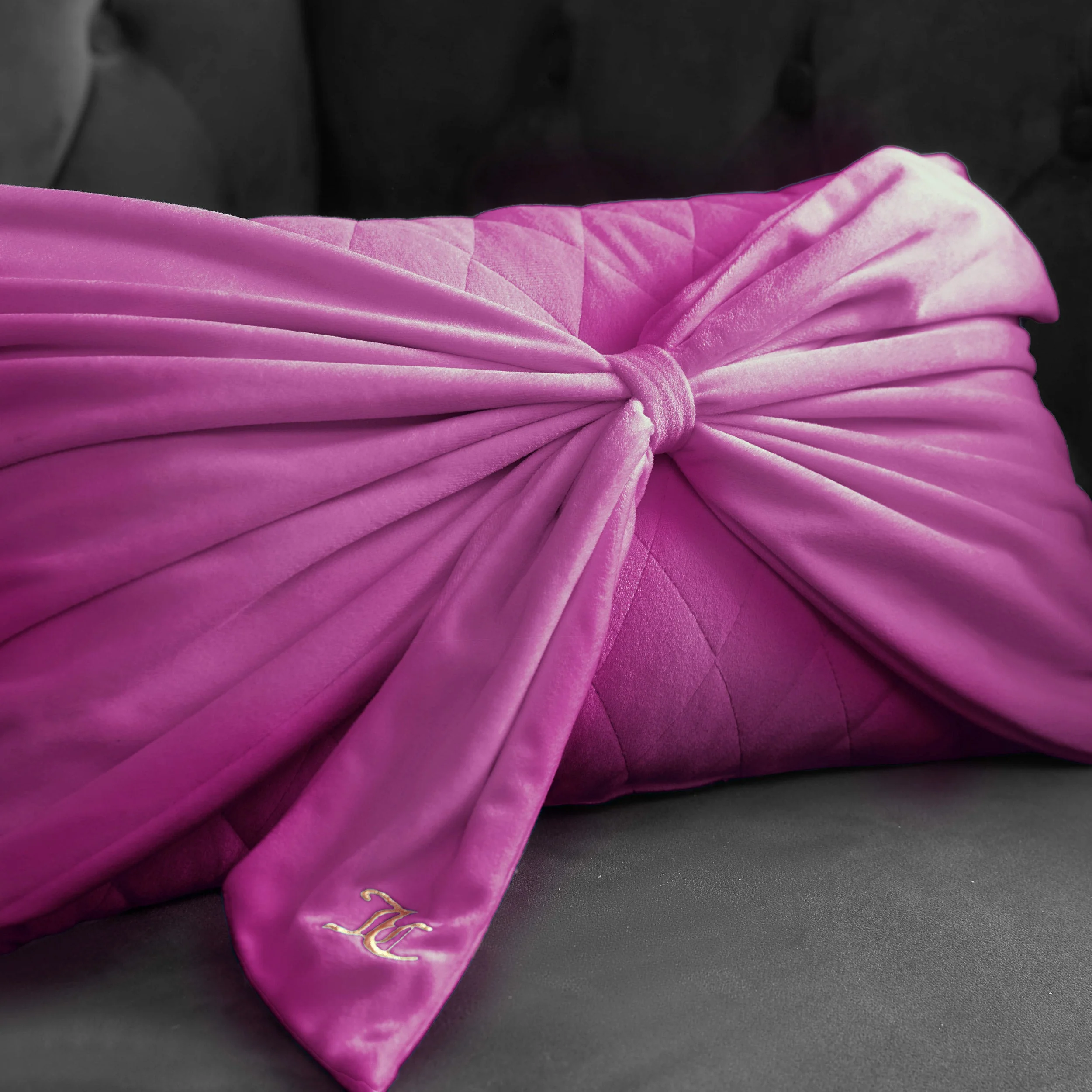 Velvet Bow Decorative Pillow