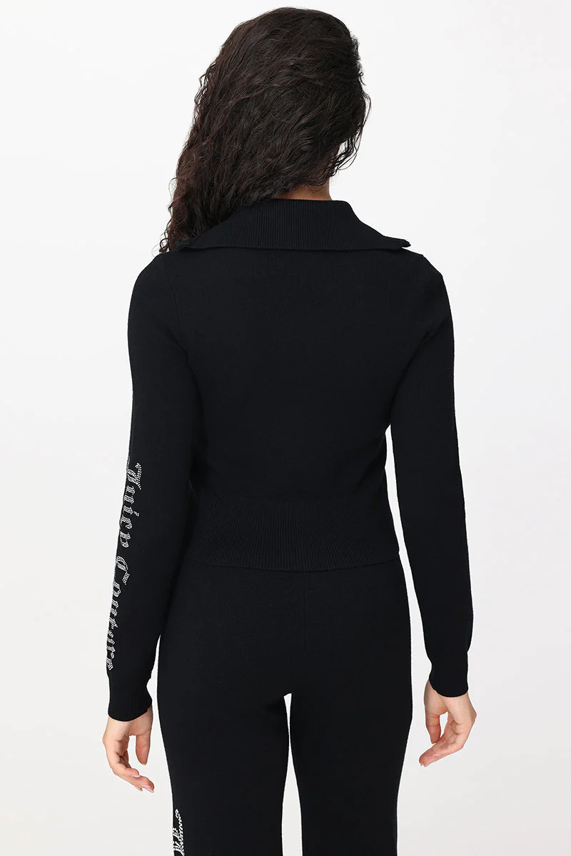 Small Bling Knit Cropped Jacket