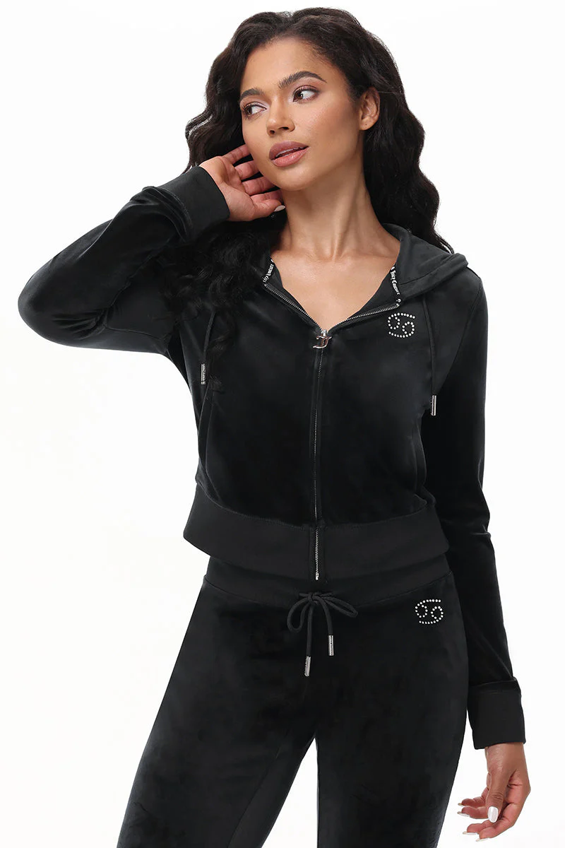 Custom Zodiac OG Big Bling Velour Hoodie