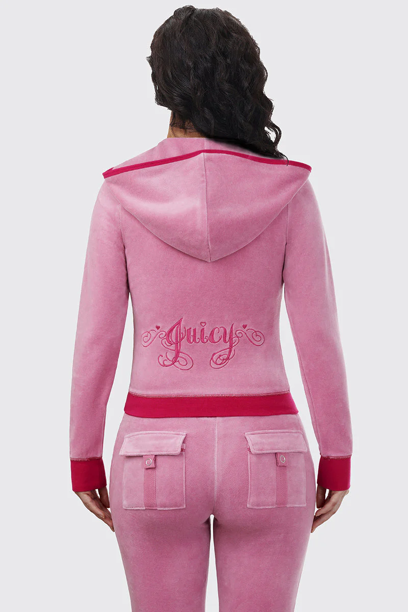 Sweetheart Cotton Velour Hoodie