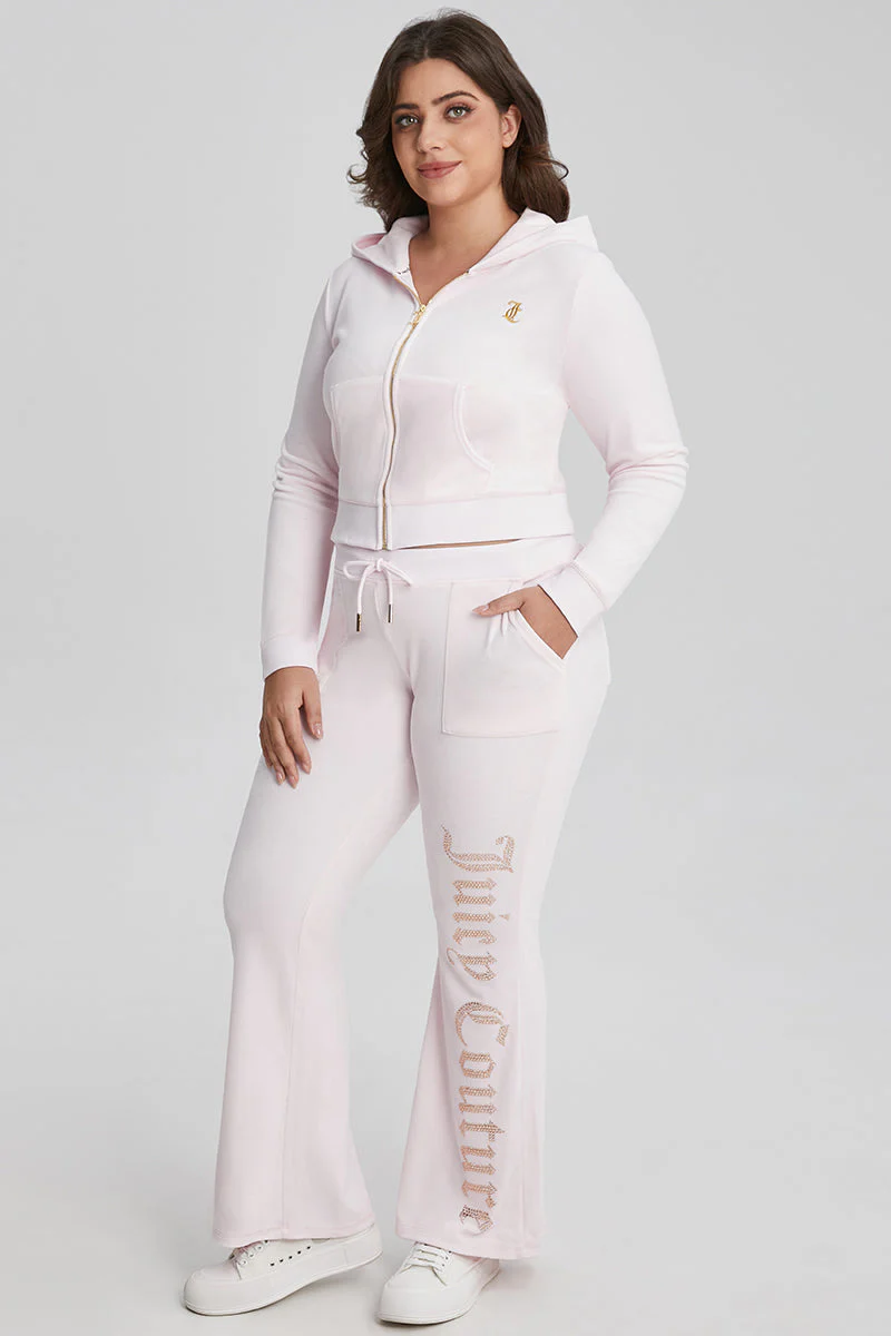 Plus-Size Thirty Flirty and Juicy Velour Hoodie
