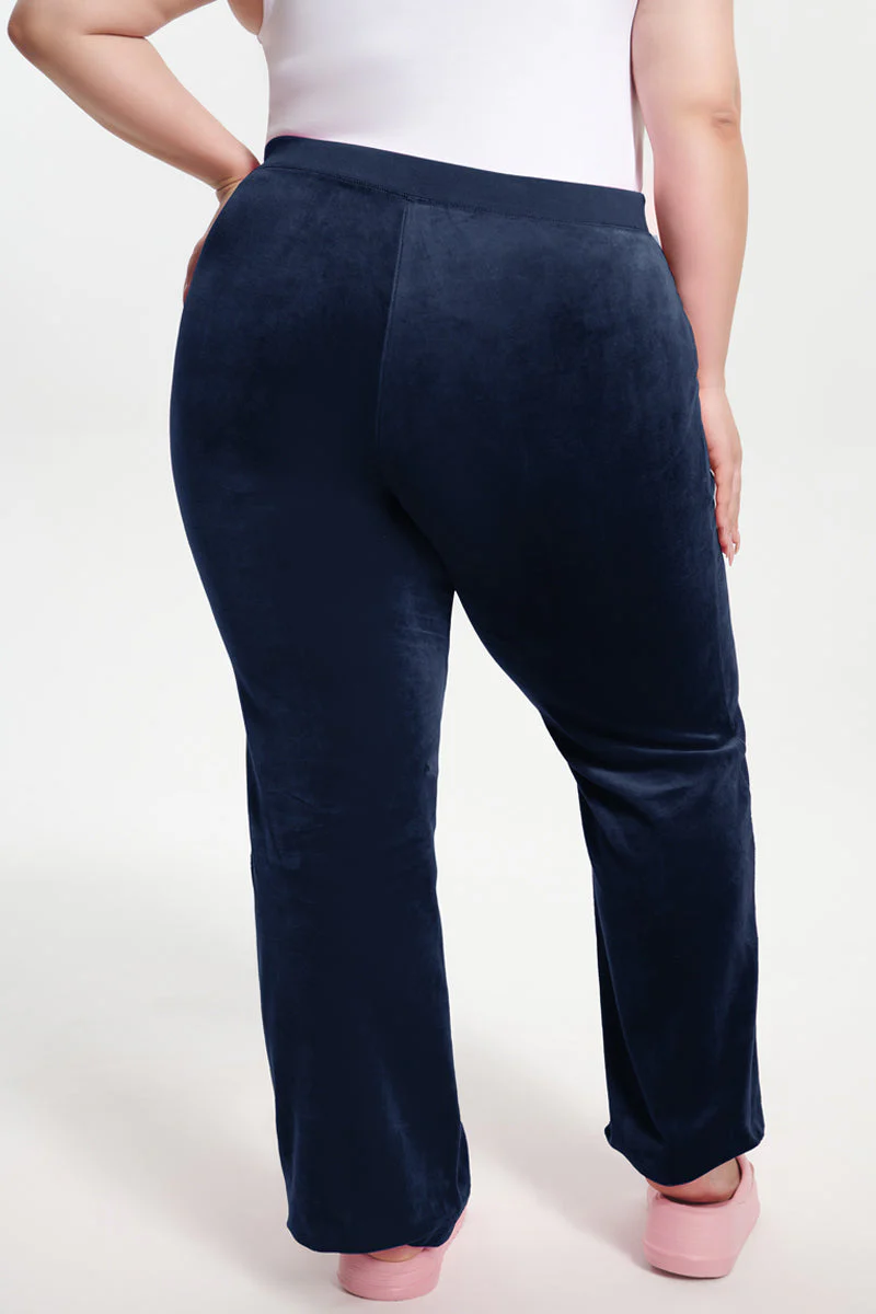 Plus-Size Classic Cotton Velour Track Pants