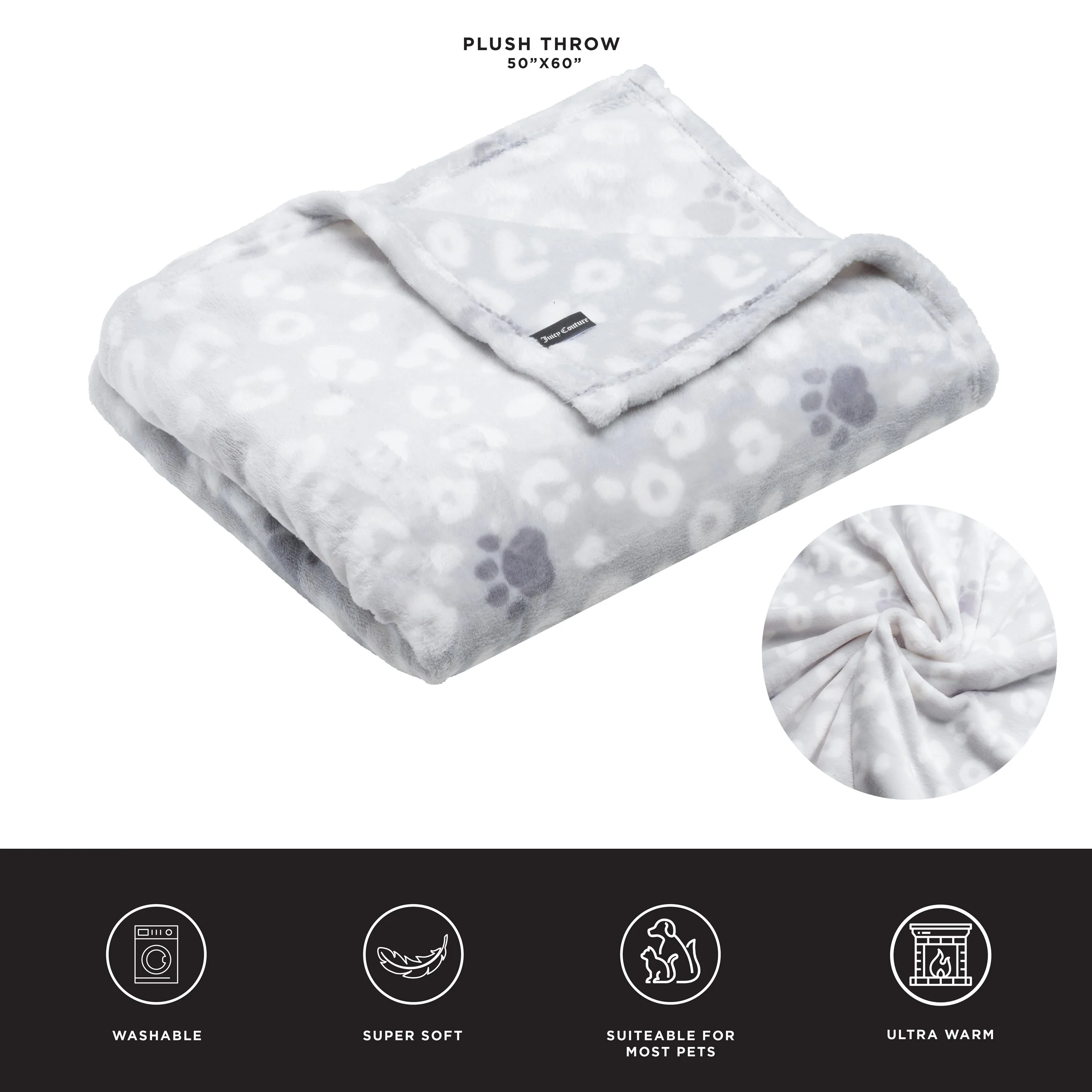 Pet Throw Blanket & Bone Pillow 2-Piece Set