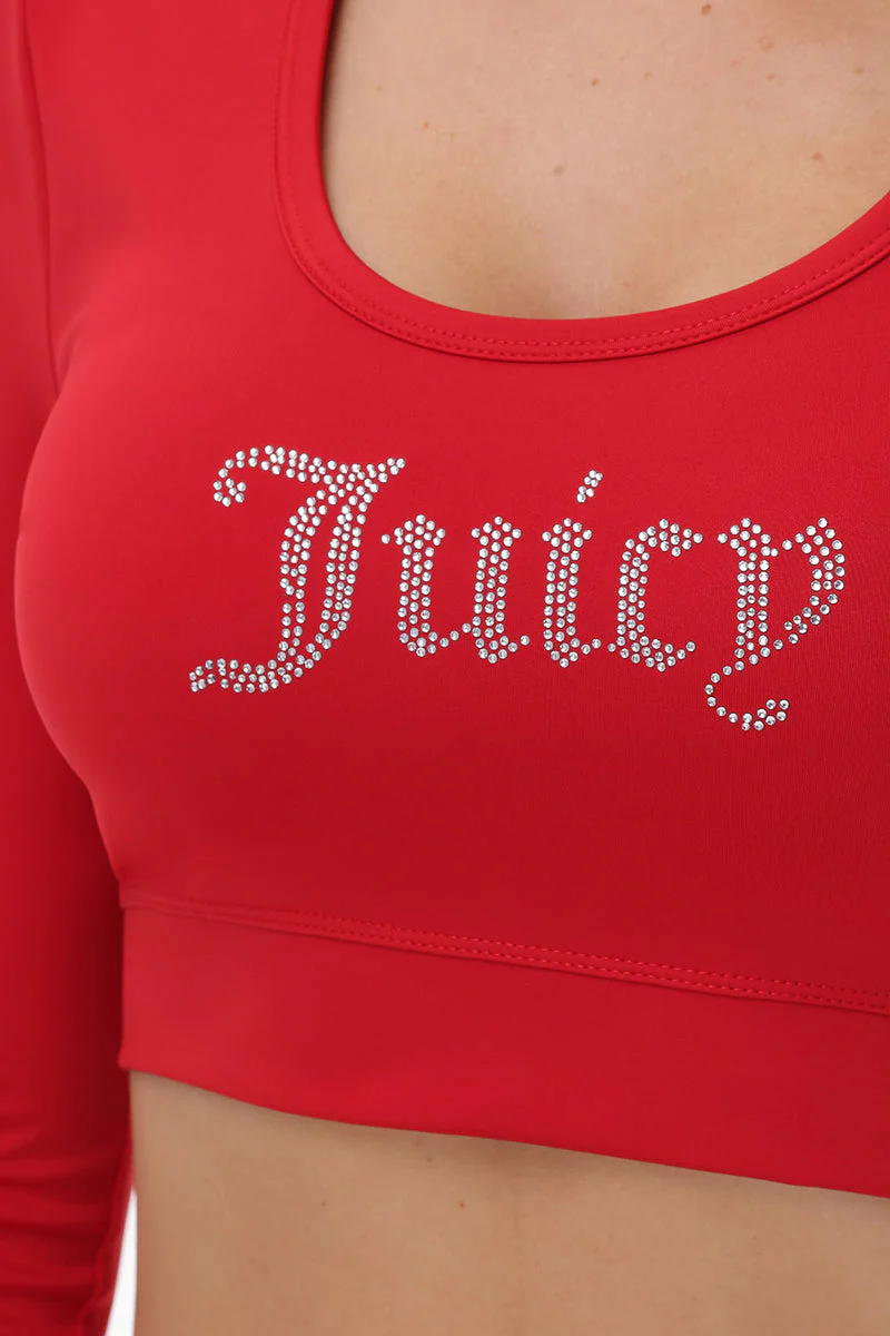 Small Bling Knit Cropped Long Sleeve Baby Tee