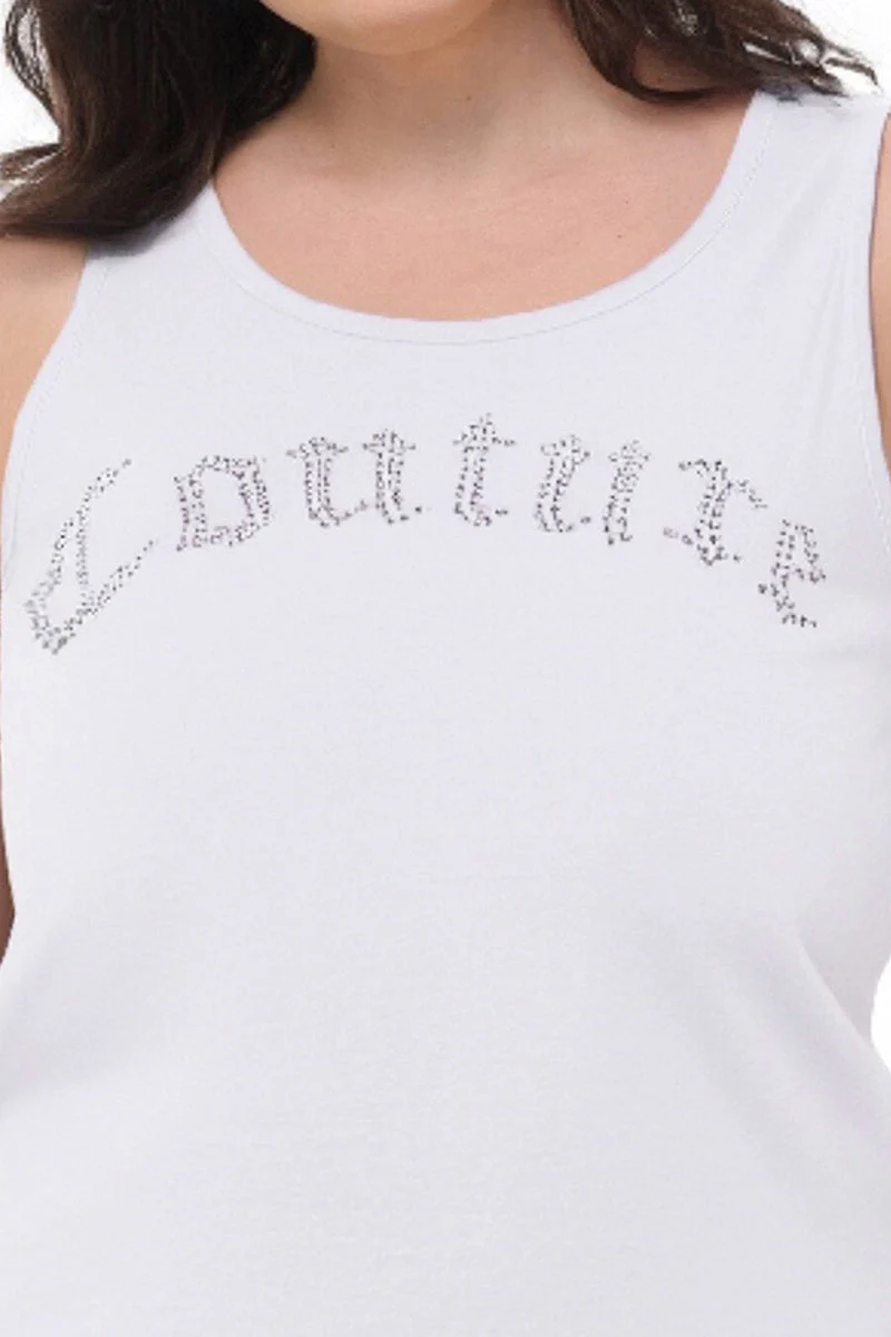Plus-Size Big Bling Couture Tank Top