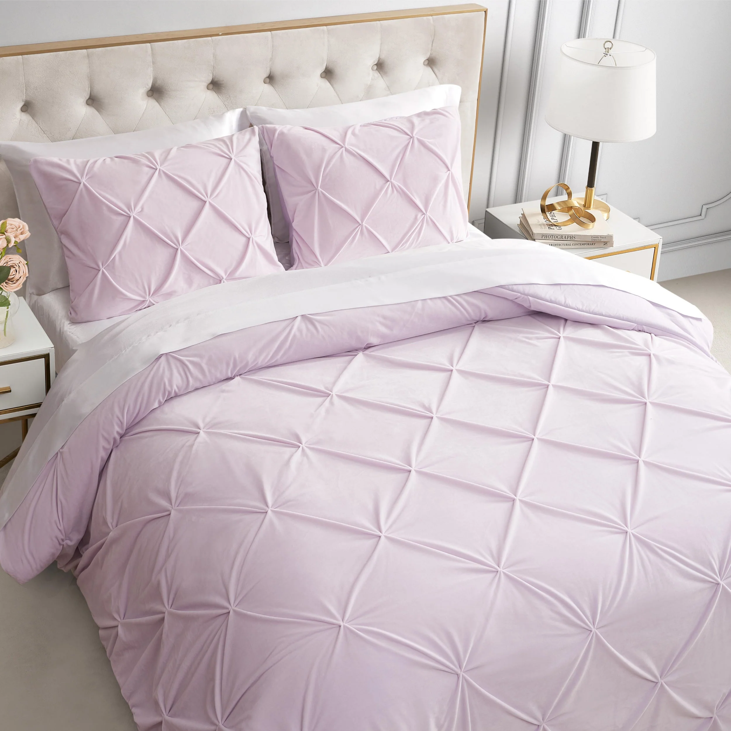 Kiss Pleat Micromink Comforter Set