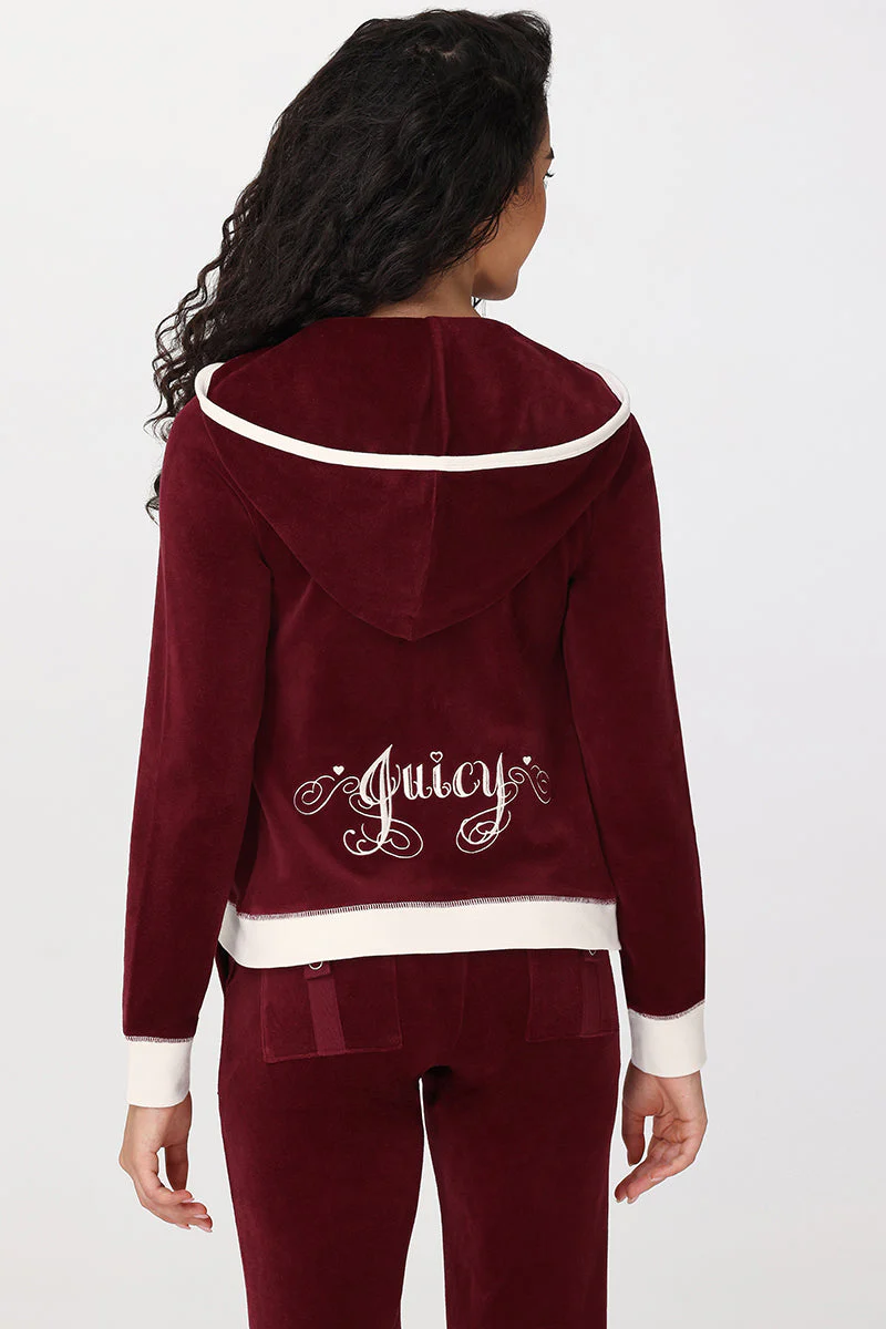 Sweetheart Cotton Velour Hoodie
