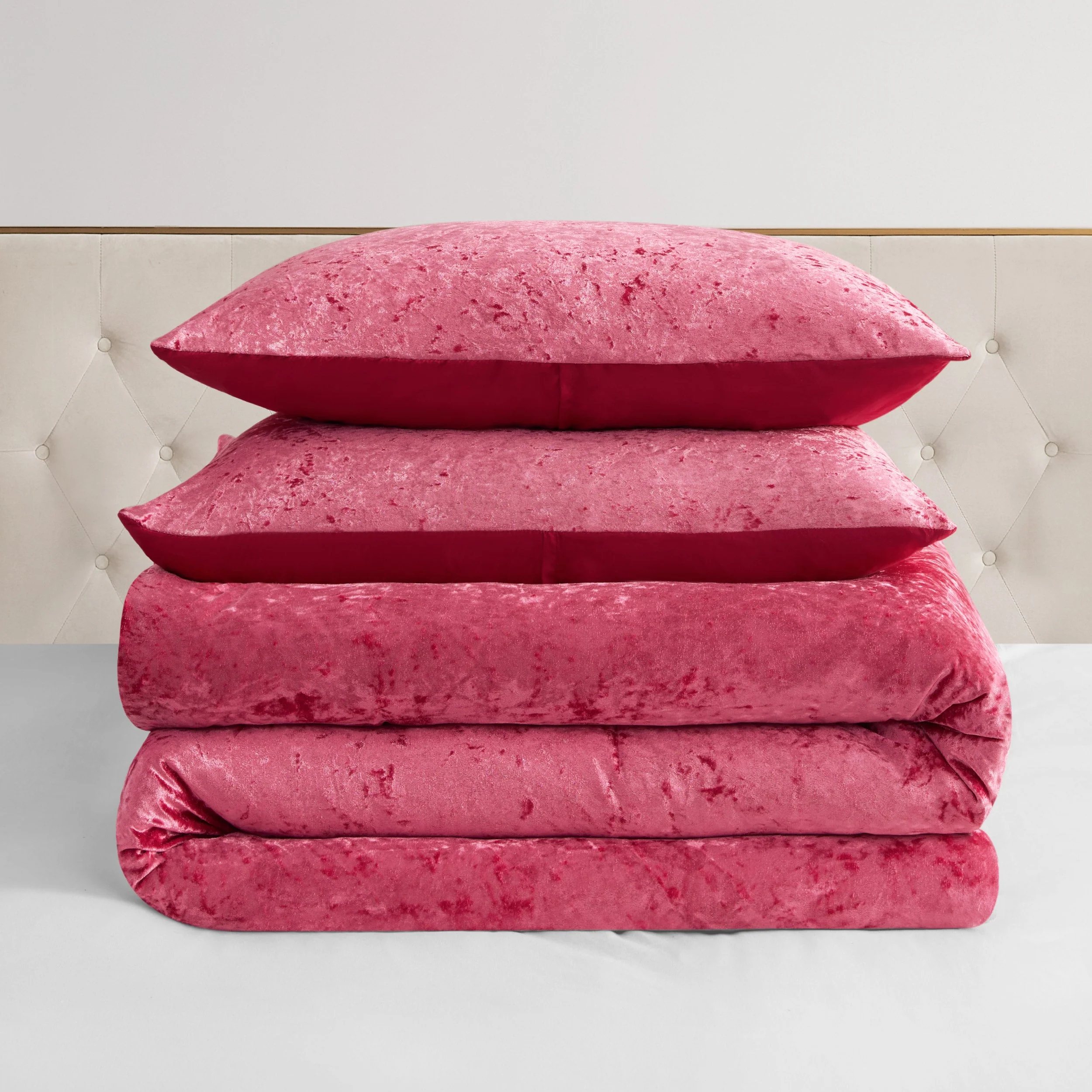 Crushed Velvet Comforter Set