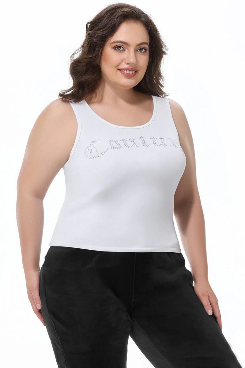 Plus-Size Big Bling Couture Tank Top