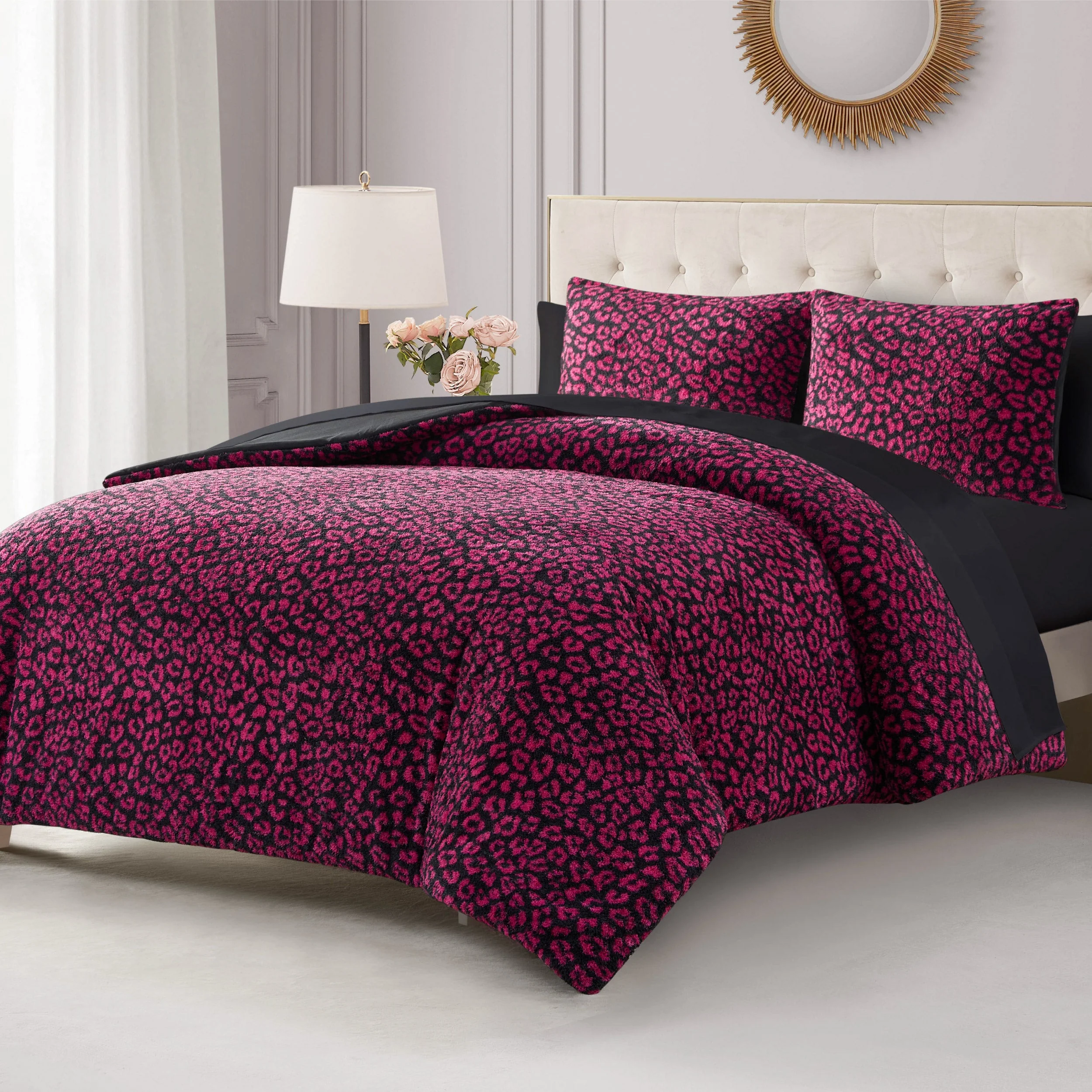 Cheetah Feathered Comforter Set