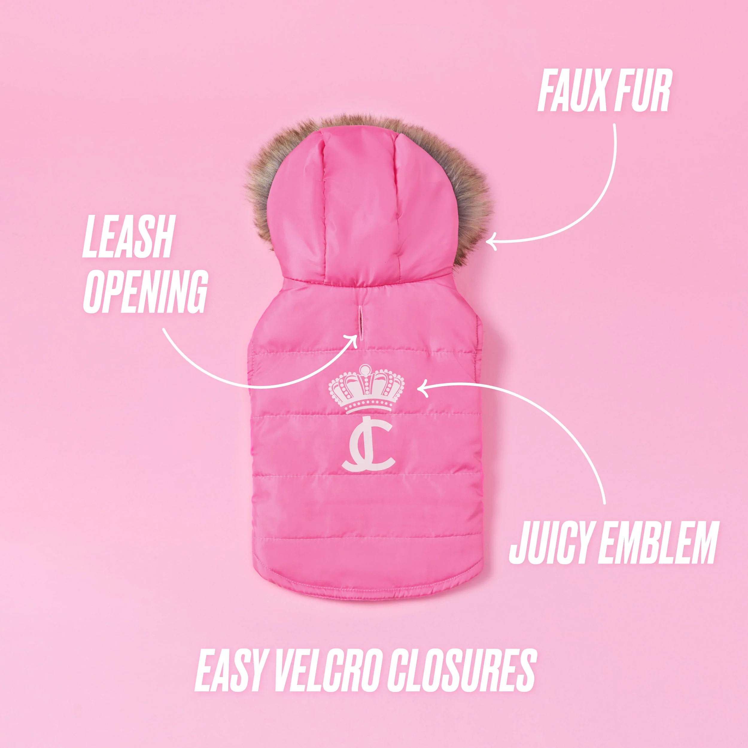Pet Faux Fur Hooded Jacket
