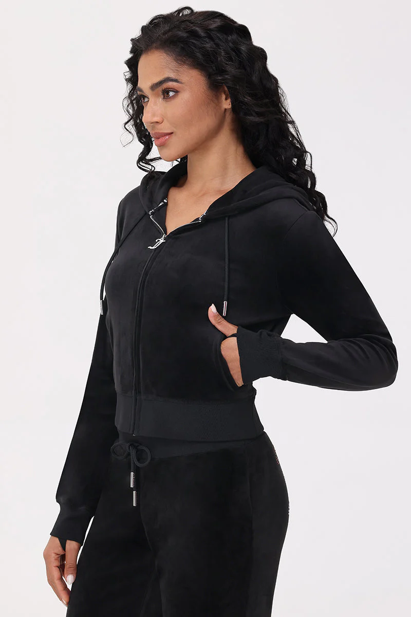 Ombre Big Bling Velour Hoodie