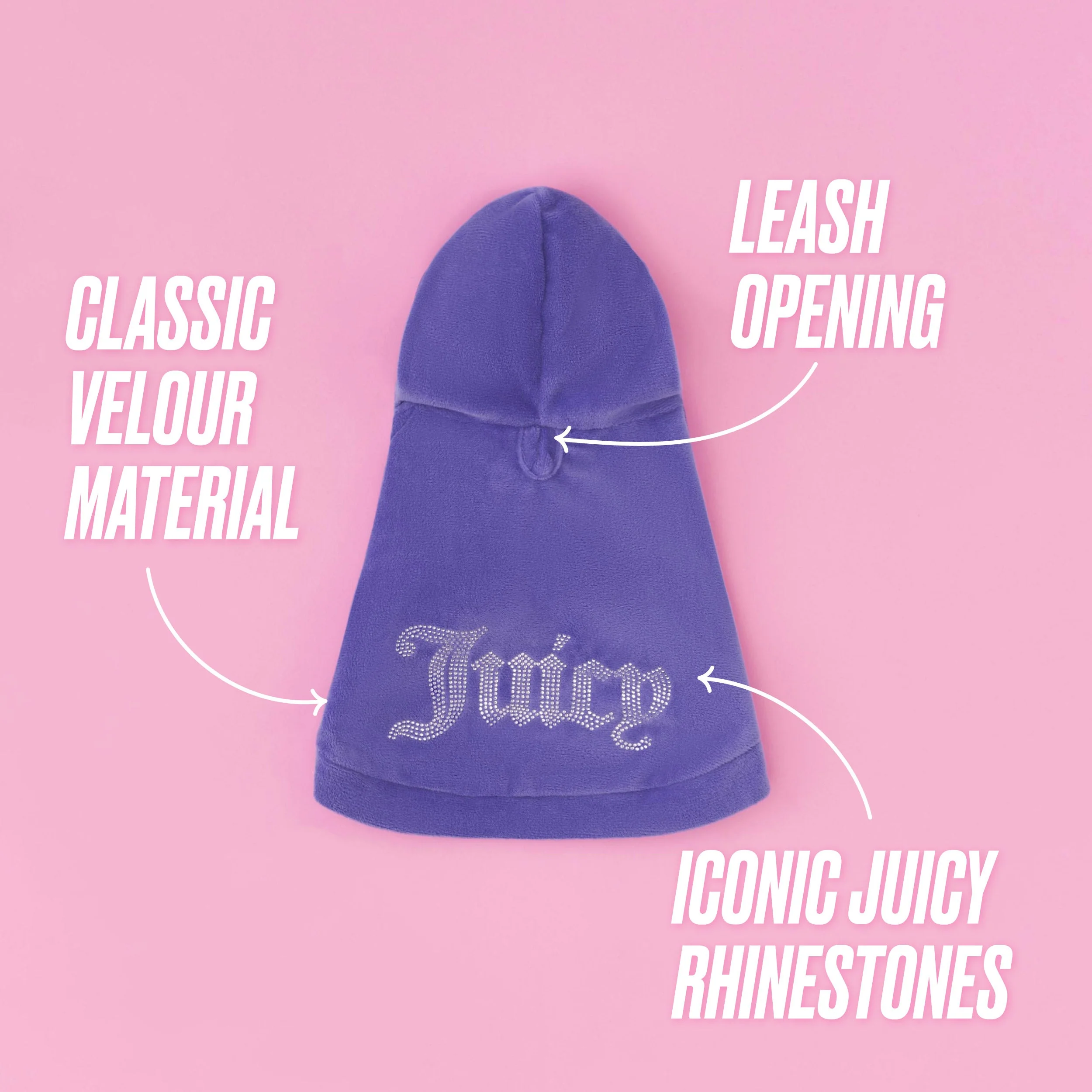 Bling Velour Pet Hoodie