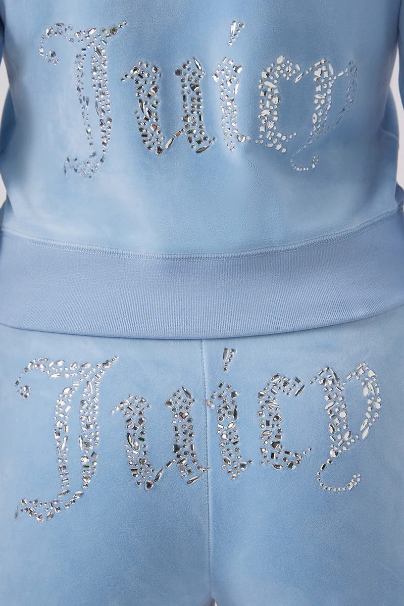 Angel Couture Big Bling Velour Hoodie