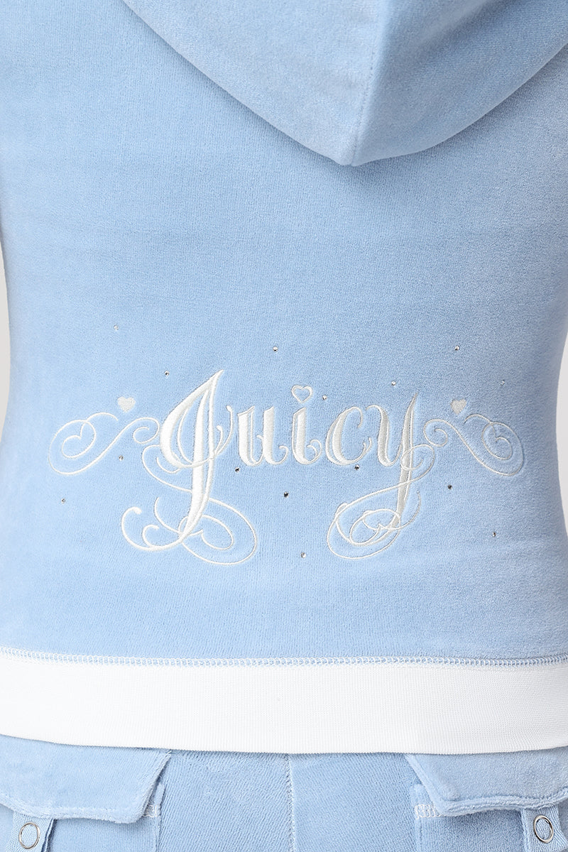 Sweetheart Cotton Velour Hoodie