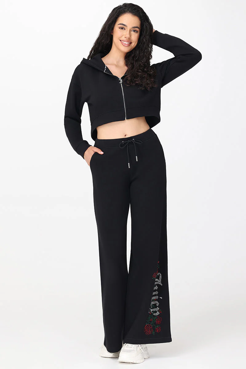 Roses Wide Leg Track Pants