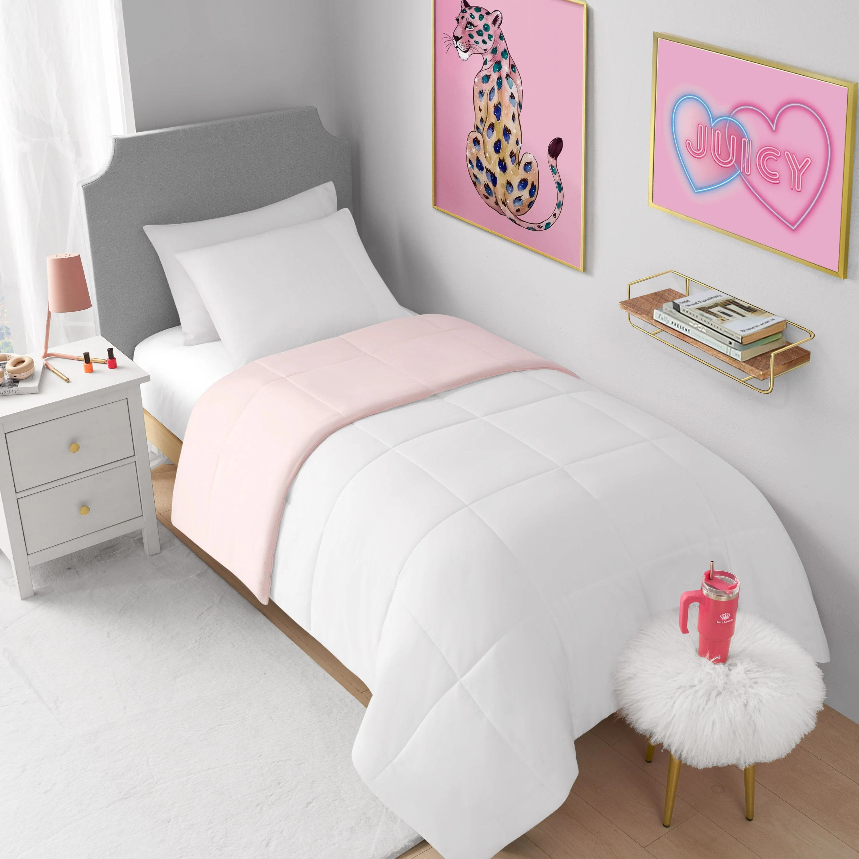 Box Stitch Reversible Comforter Set