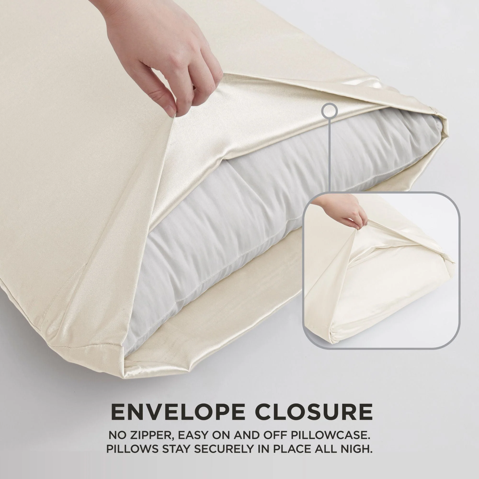 Solid Satin Pillow Case Set