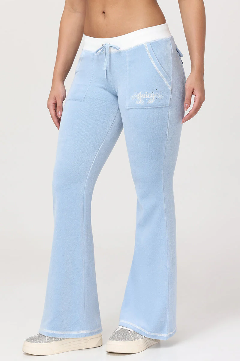 Sweetheart Cotton Velour Track Pants