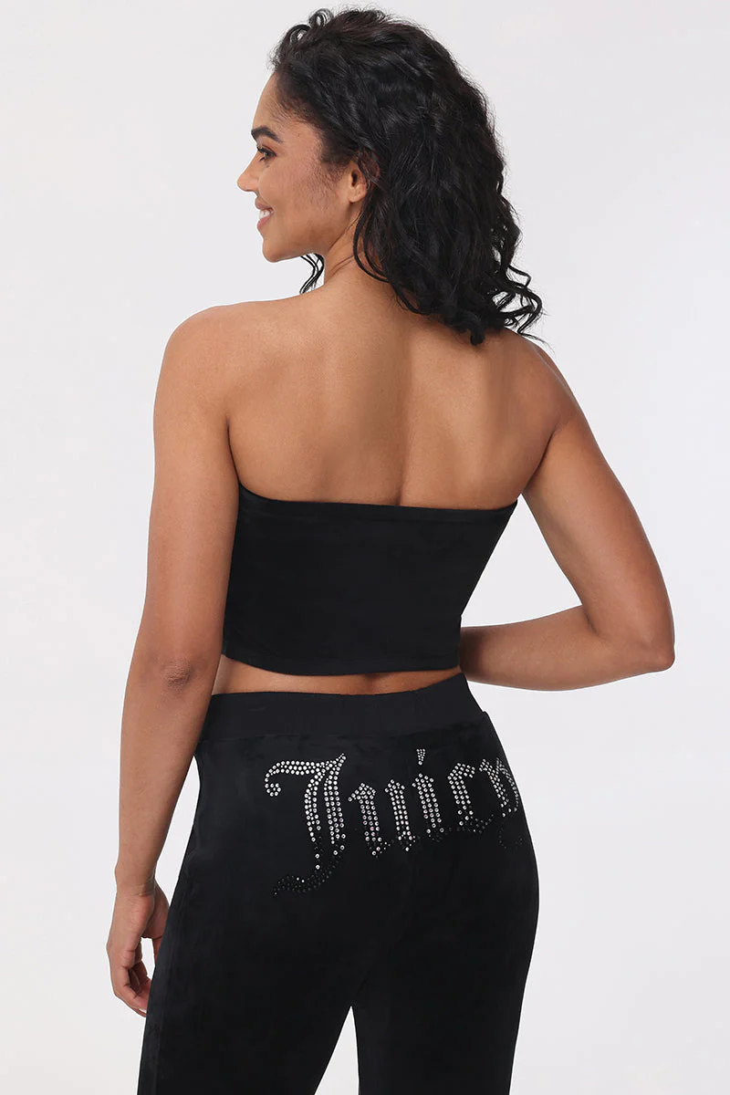 Big Bling Velour Tube Top