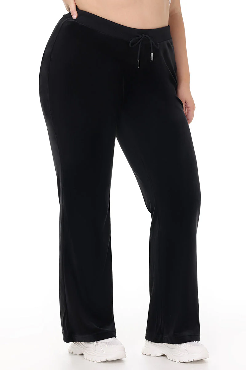 Plus-Size OG Big Bling Velour Track Pants