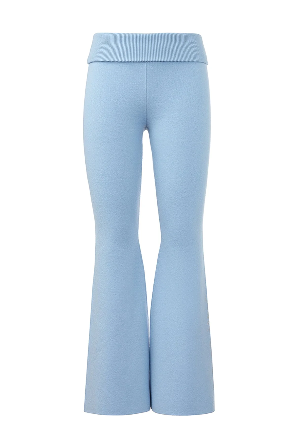 Fold Over Knit Wide Leg Pants