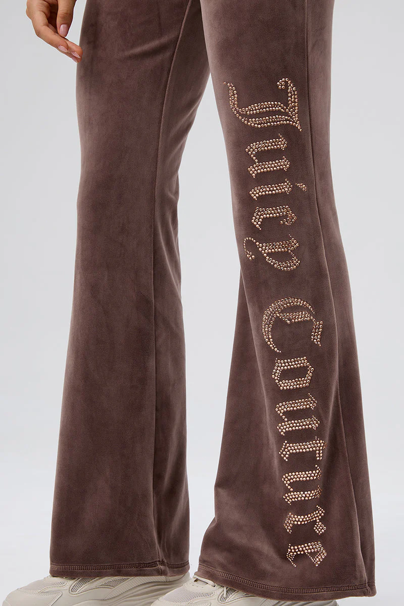 30th Birthday Big Bling Snap Pocket Velour Pants