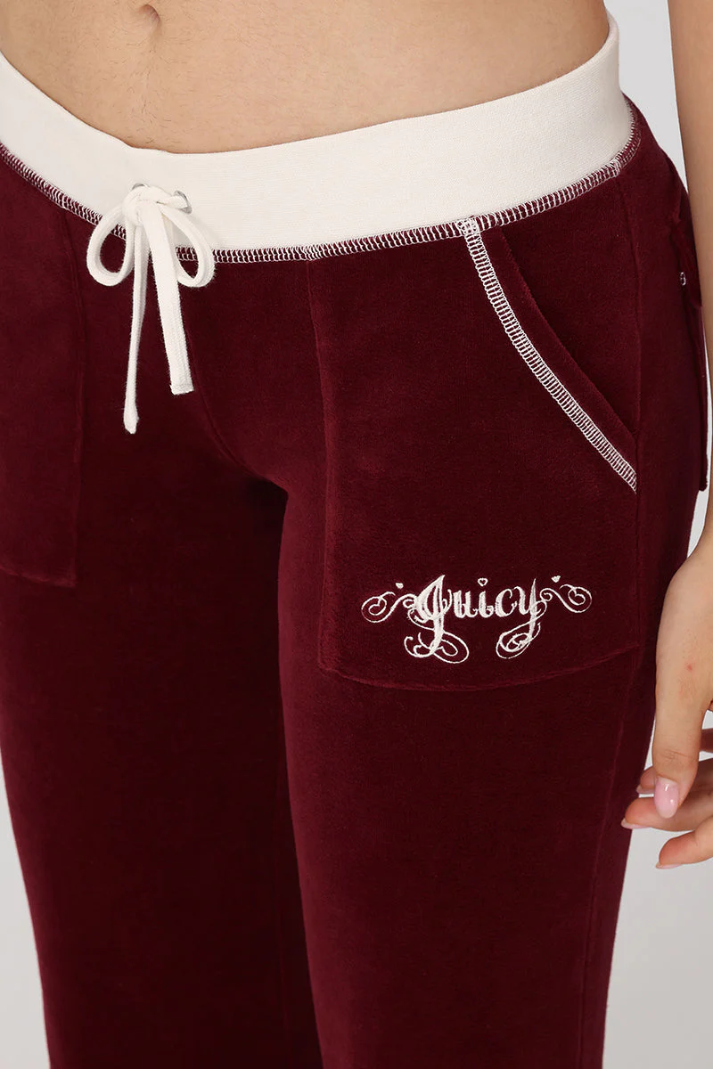 Sweetheart Cotton Velour Track Pants