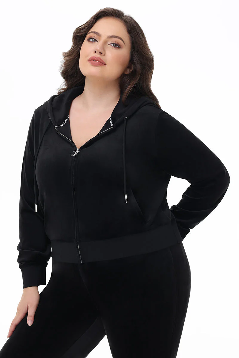Plus-Size OG Big Bling Velour Hoodie