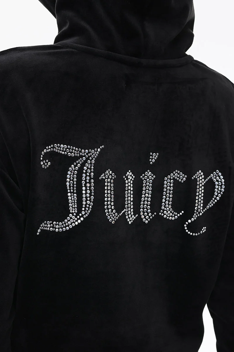 Big Bling High Low Cropped Hoodie