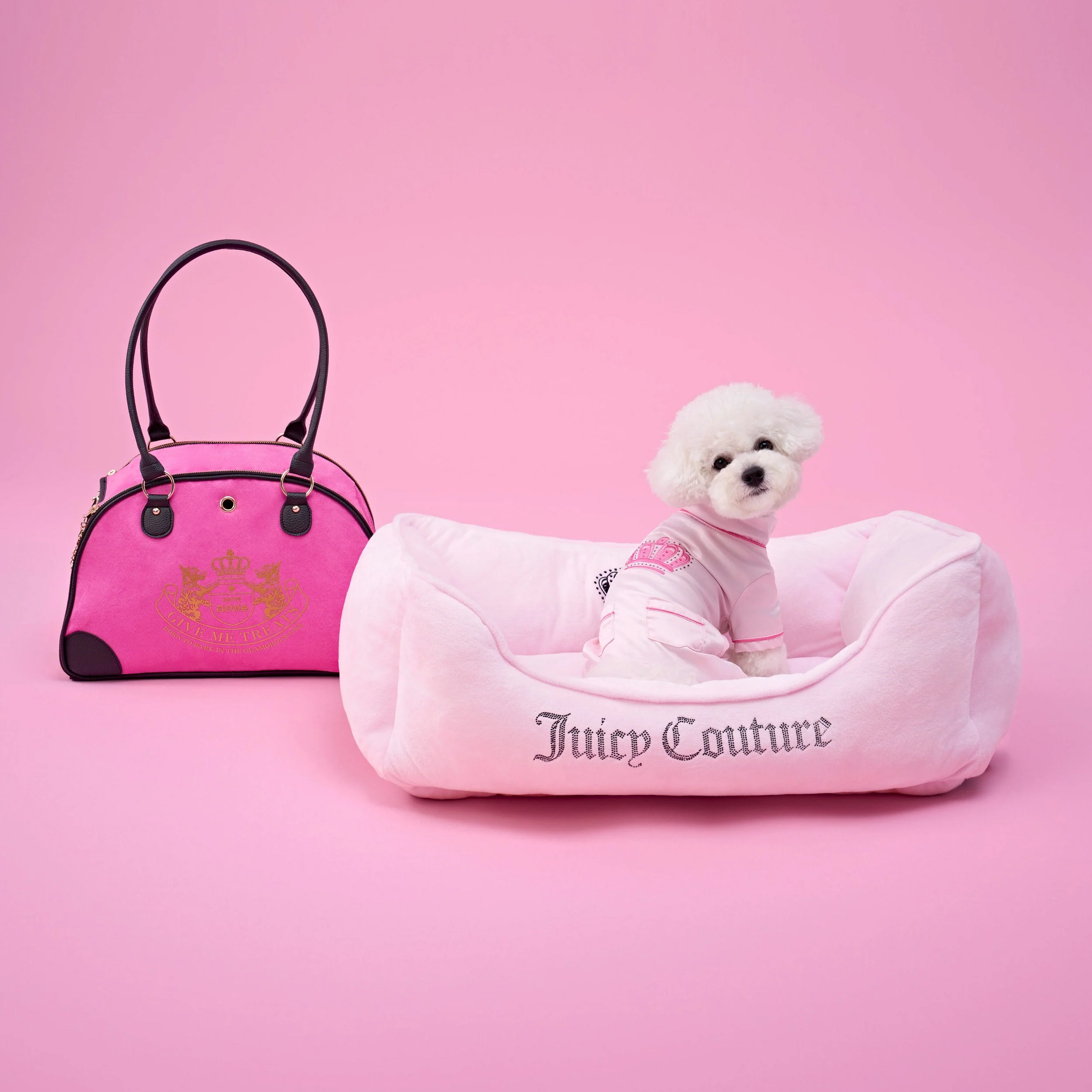 Juicy Couture Pet Silky Satin Pajamas