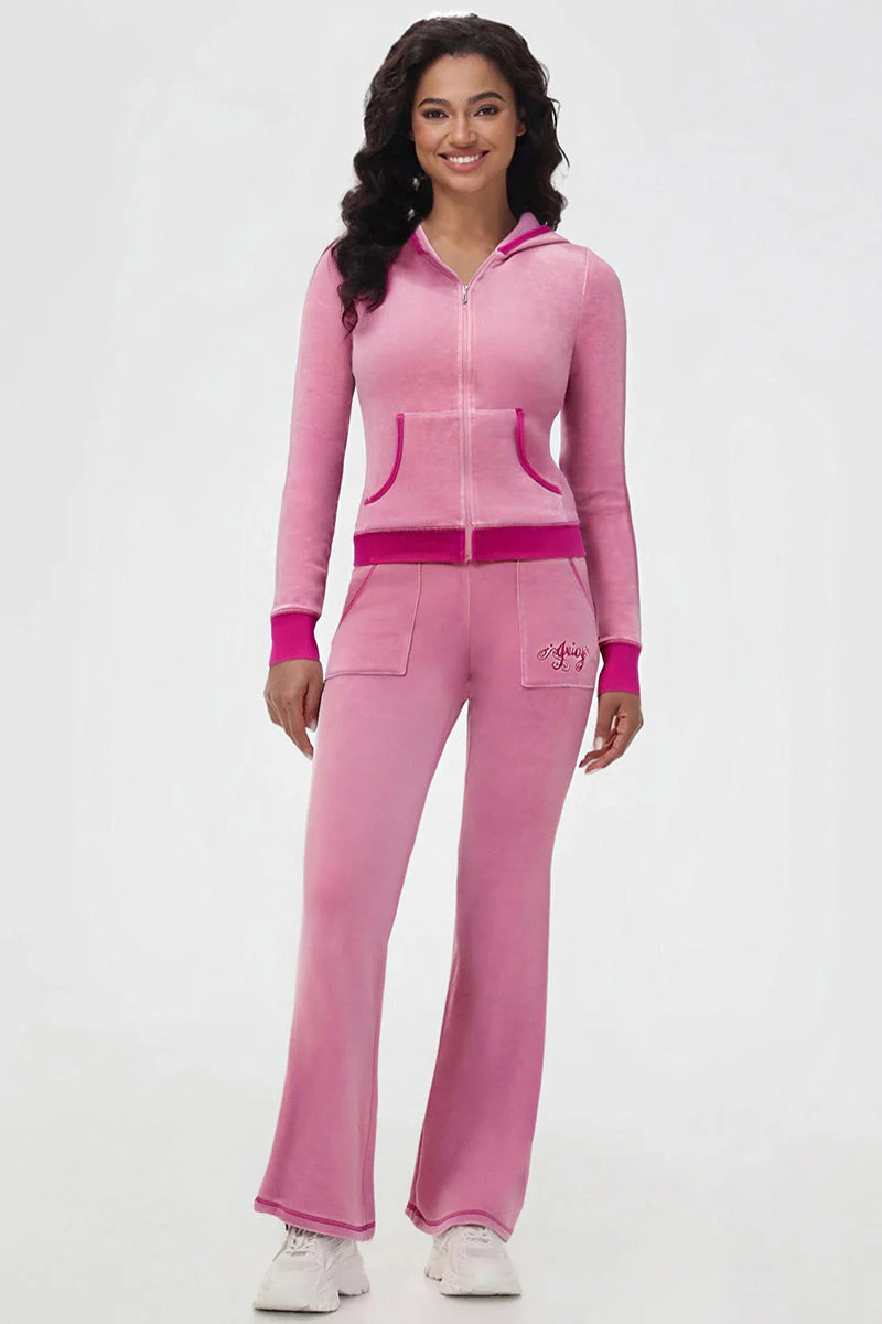 Sweetheart Cotton Velour Track Pants