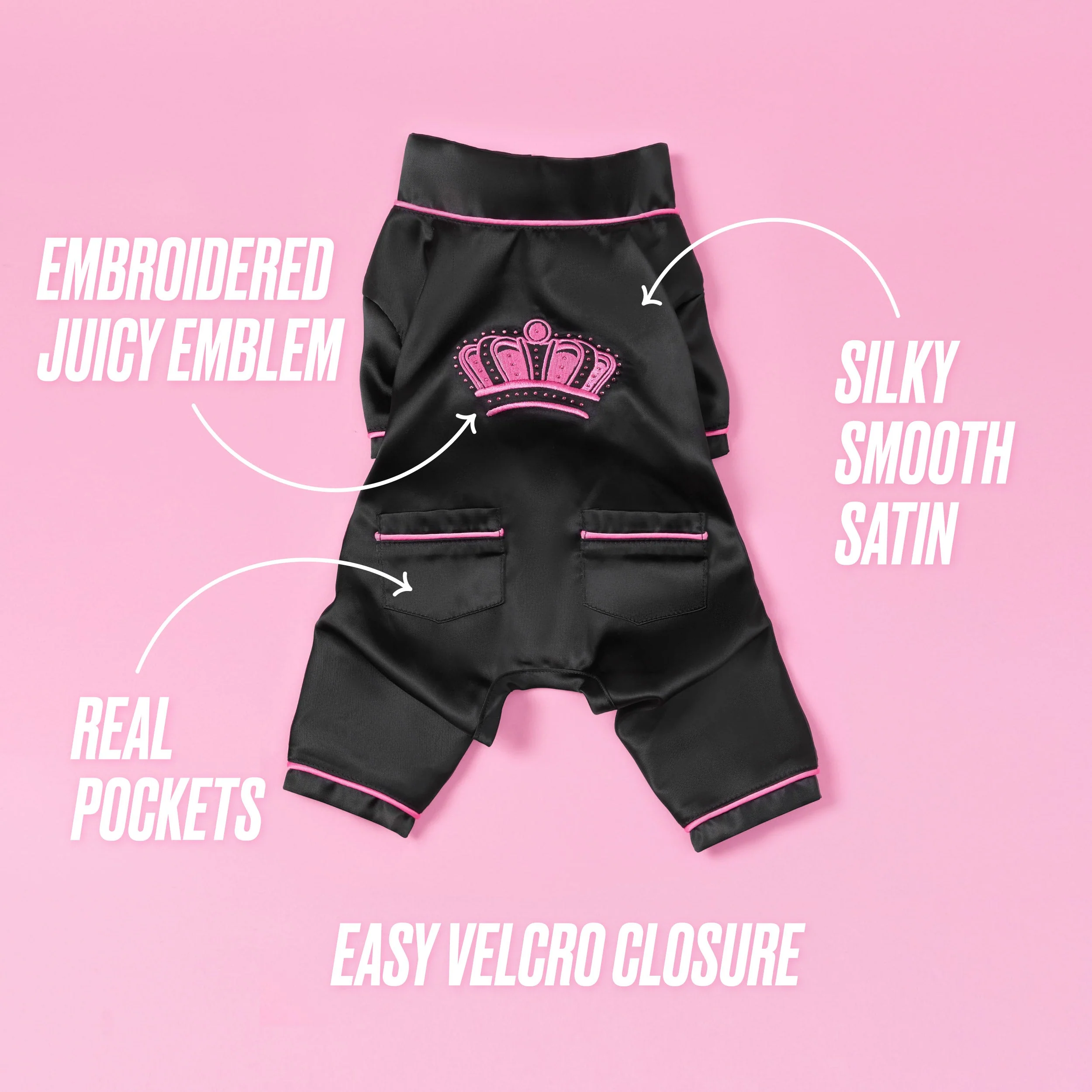 Juicy Couture Pet Silky Satin Pajamas