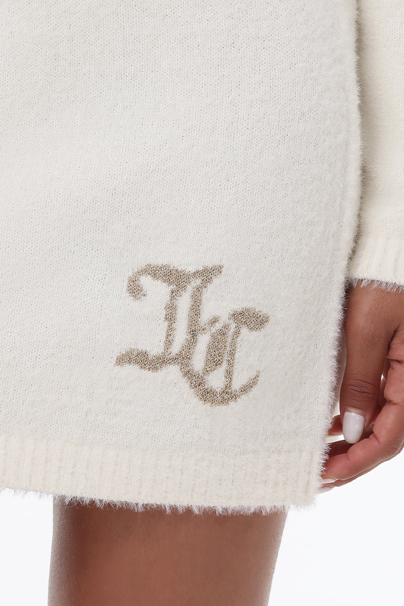 Metallic Eyelash Mini Skirt