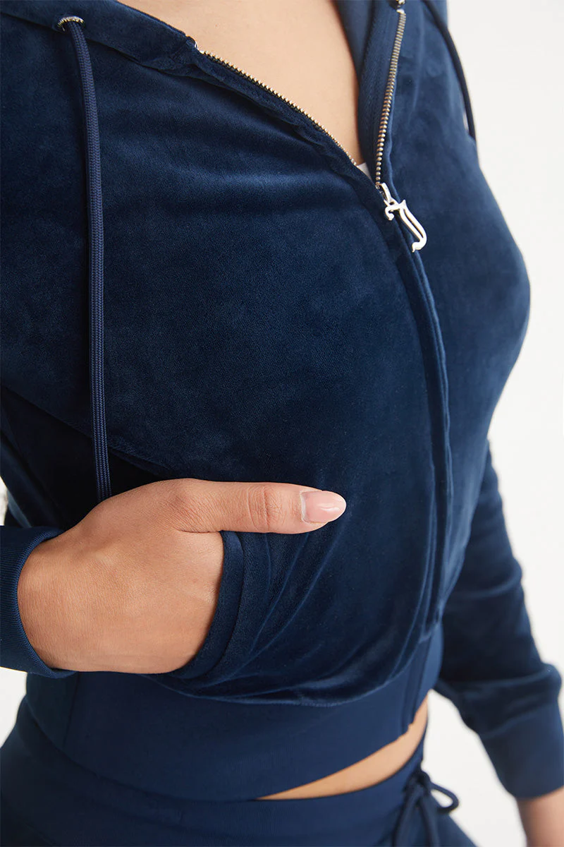 Aquarius Customizable Big Bling Velour Hoodie