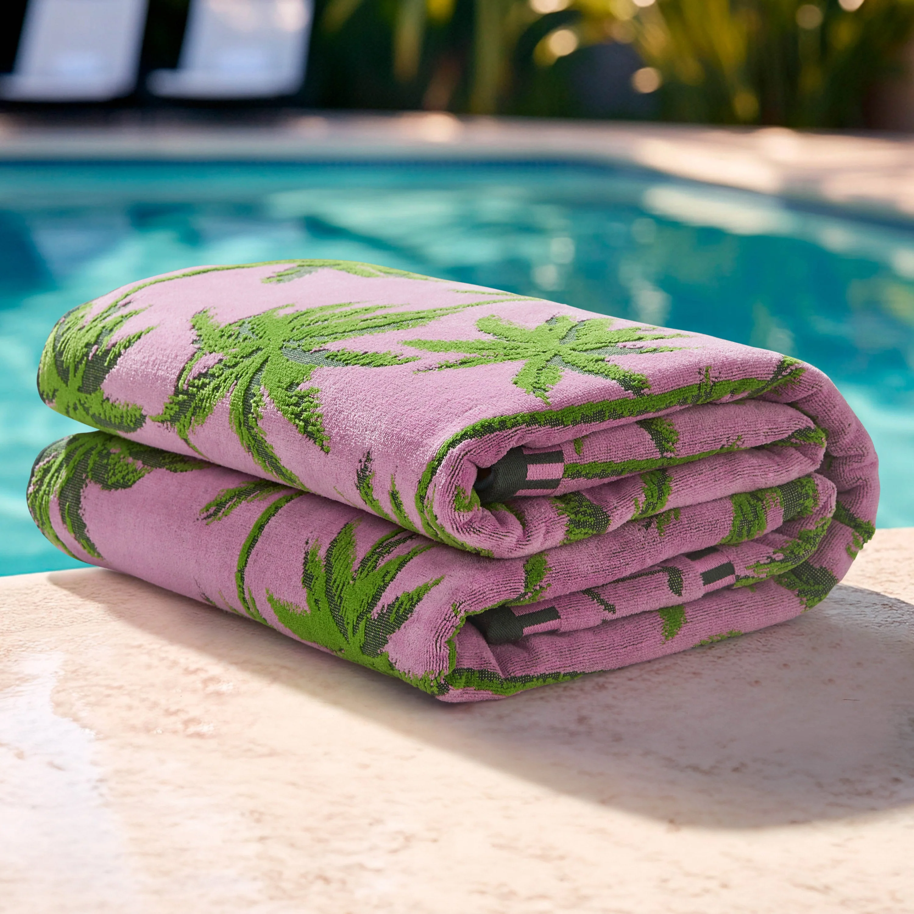 Palm Trees Cotton Beach Towel