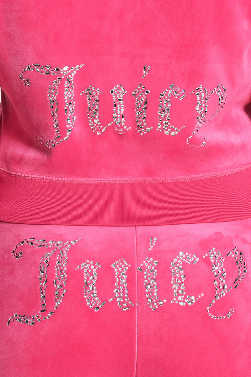 Plus-Size Angel Couture Big Bling Velour Hoodie