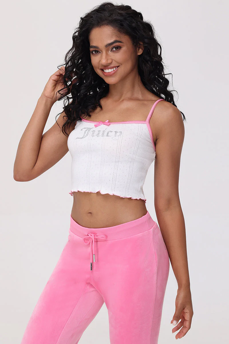 Cropped Pointelle Juicy Tank