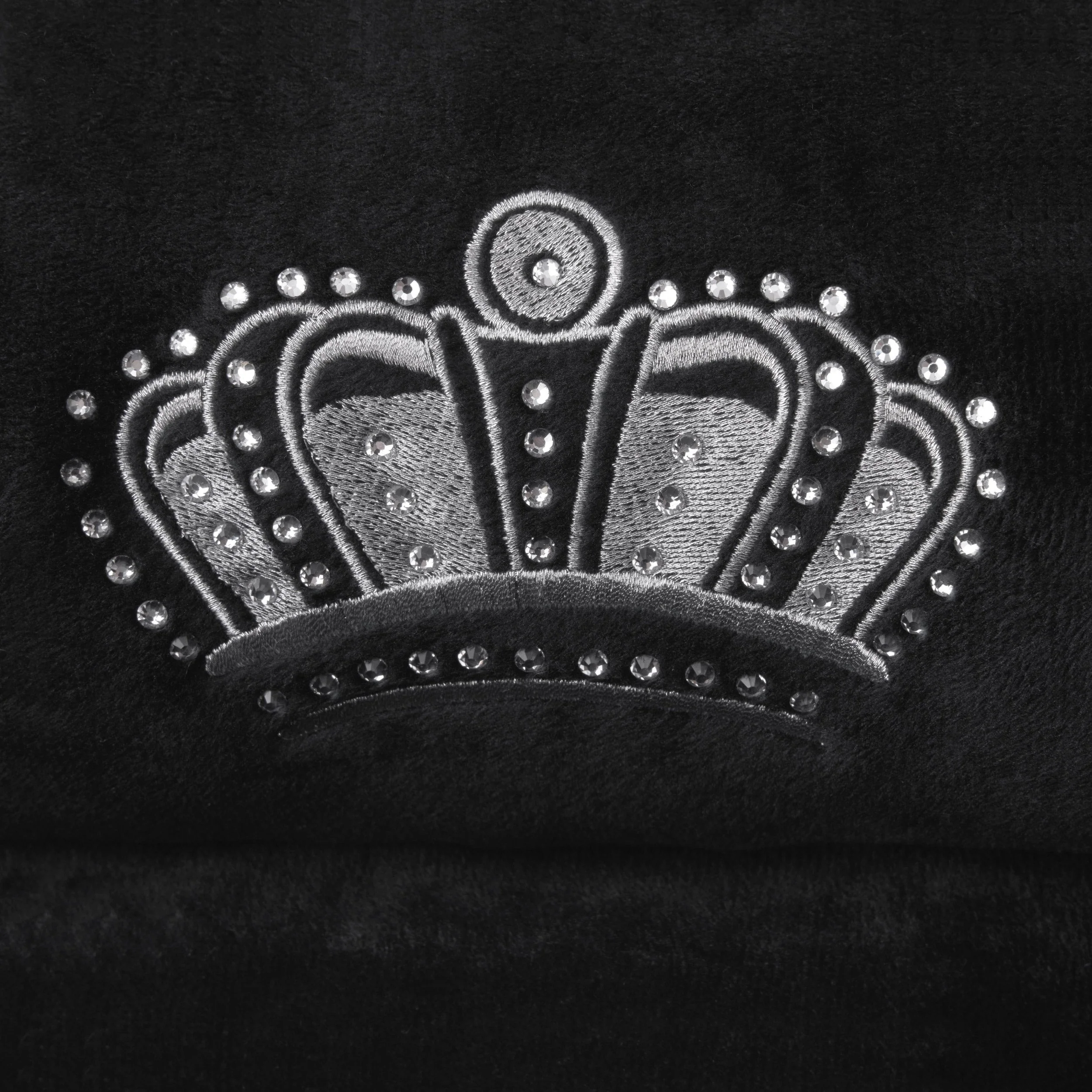 Crown Bling Black Pet Bed
