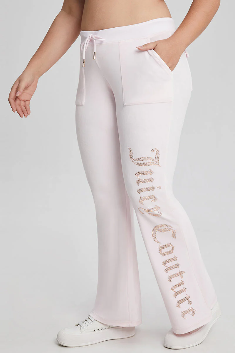 Plus-Size 30th Birthday Big Bling Snap Pocket Velour Pants