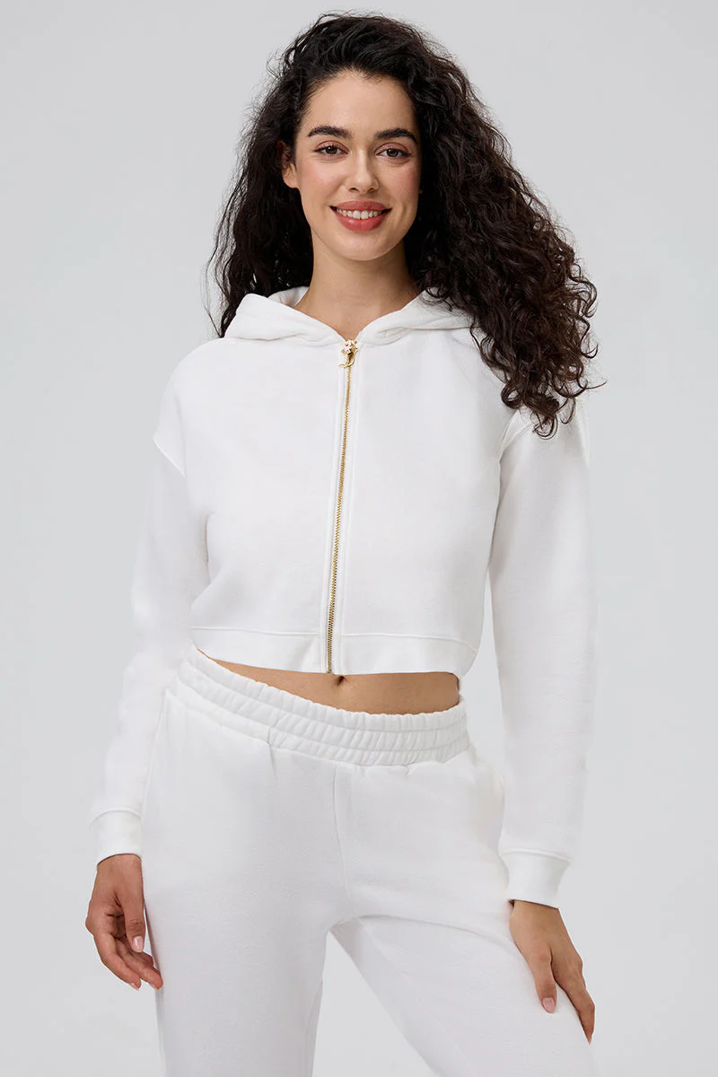 30th Birthday Ombre Fleece Cropped Hoodie