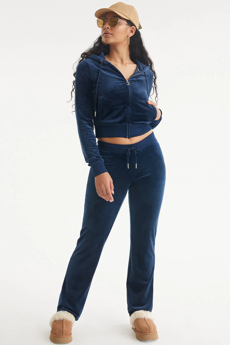 Aquarius Customizable Big Bling Velour Hoodie