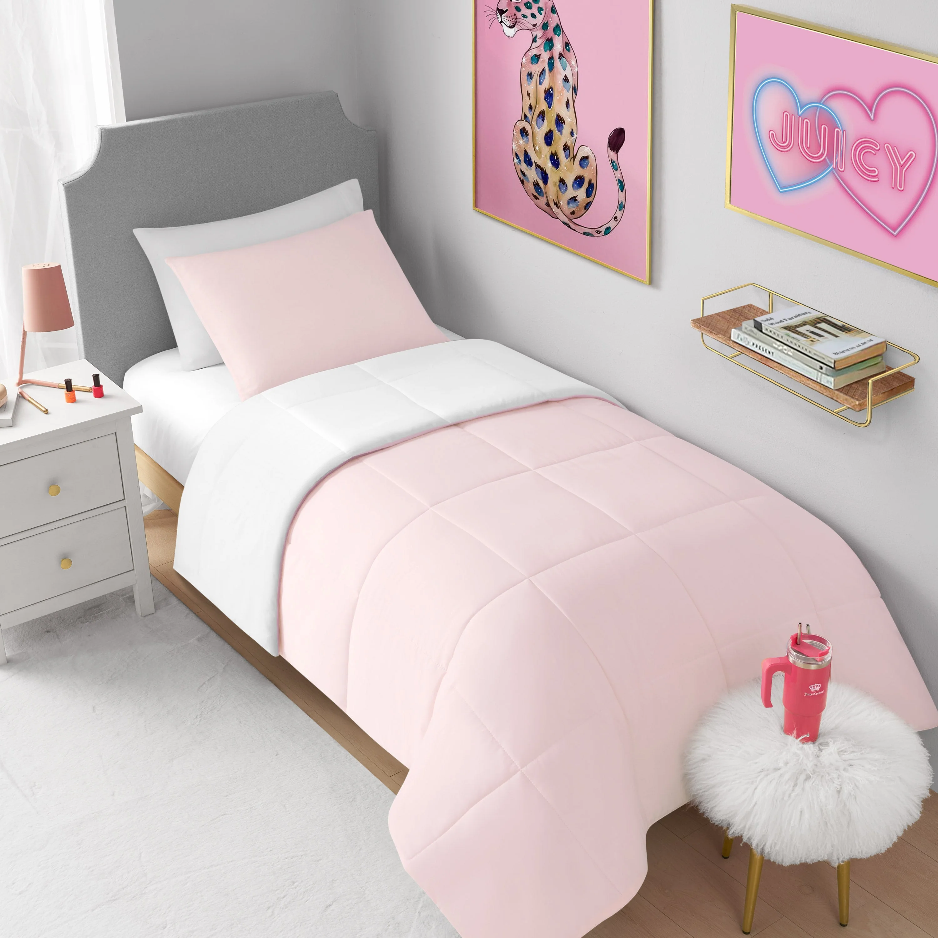 Box Stitch Reversible Comforter Set