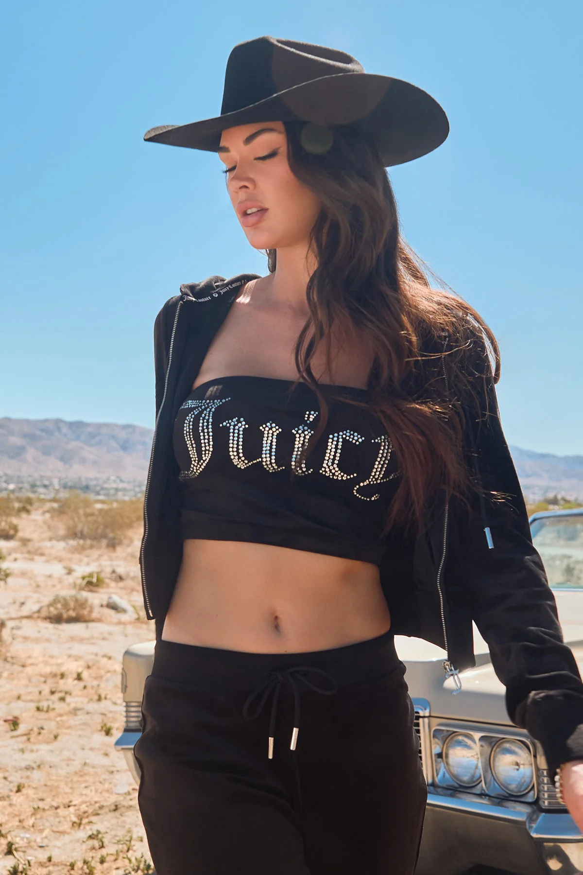 Big Bling Velour Tube Top