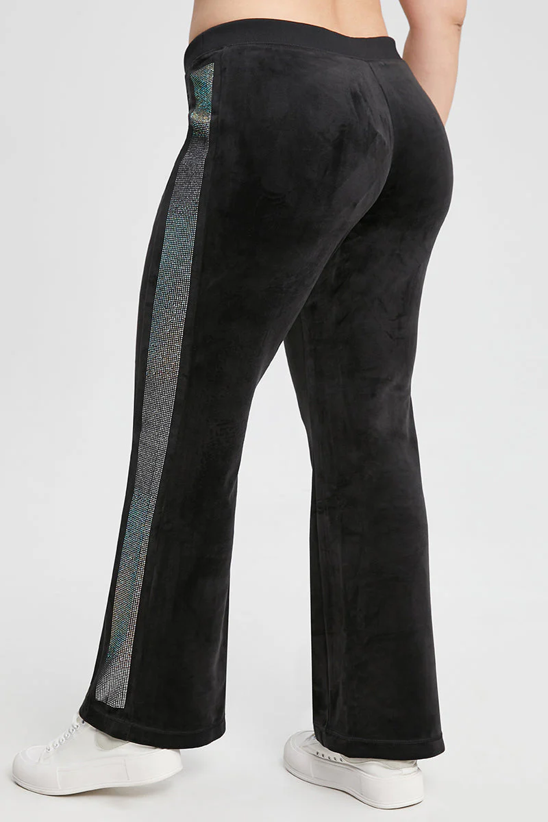 Plus-Size 30th Birthday Side Ombre Bling Wide Leg Pants