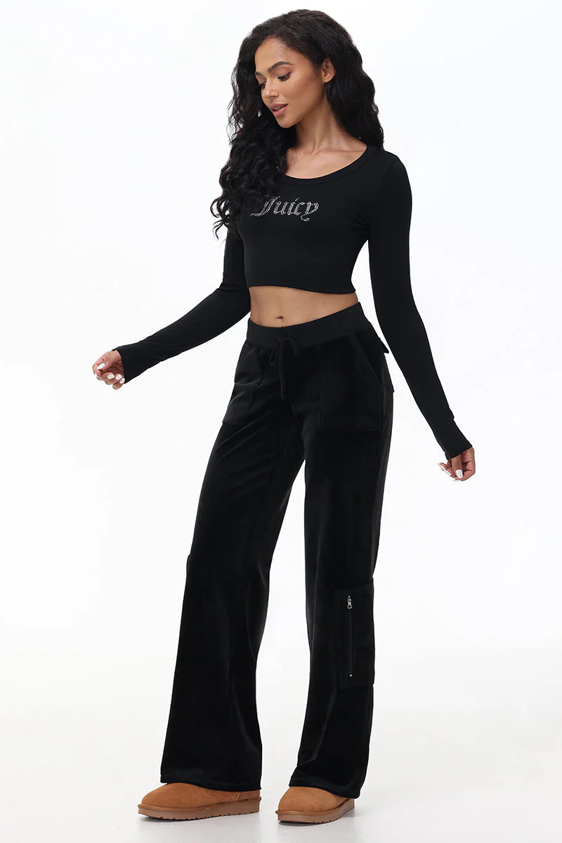 Cropped Long Sleeve Baby Tee