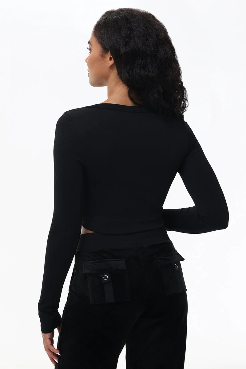 Cropped Long Sleeve Baby Tee