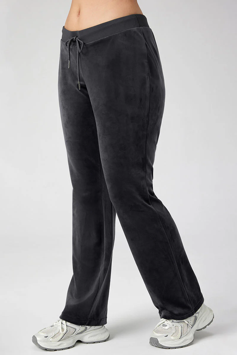 Plus-Size Mixed Crystals Velour Track Pants